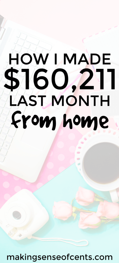 Here's how Michelle made $160,211.27 last month blogging. Yes, you can actually make money blogging! Here are her tips, exactly what she's working on, and more, so that she can earn a living from home.
