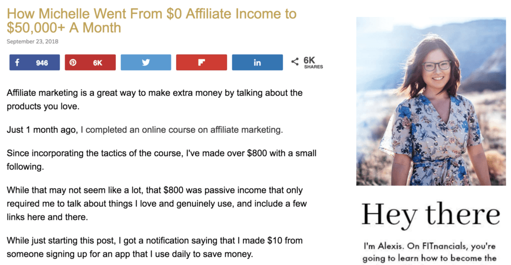 How Michelle Went From $0 Affiliate Income to $50,000+ A Month