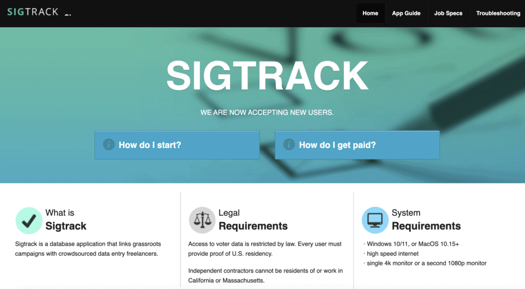 sigtrack work from home jobs